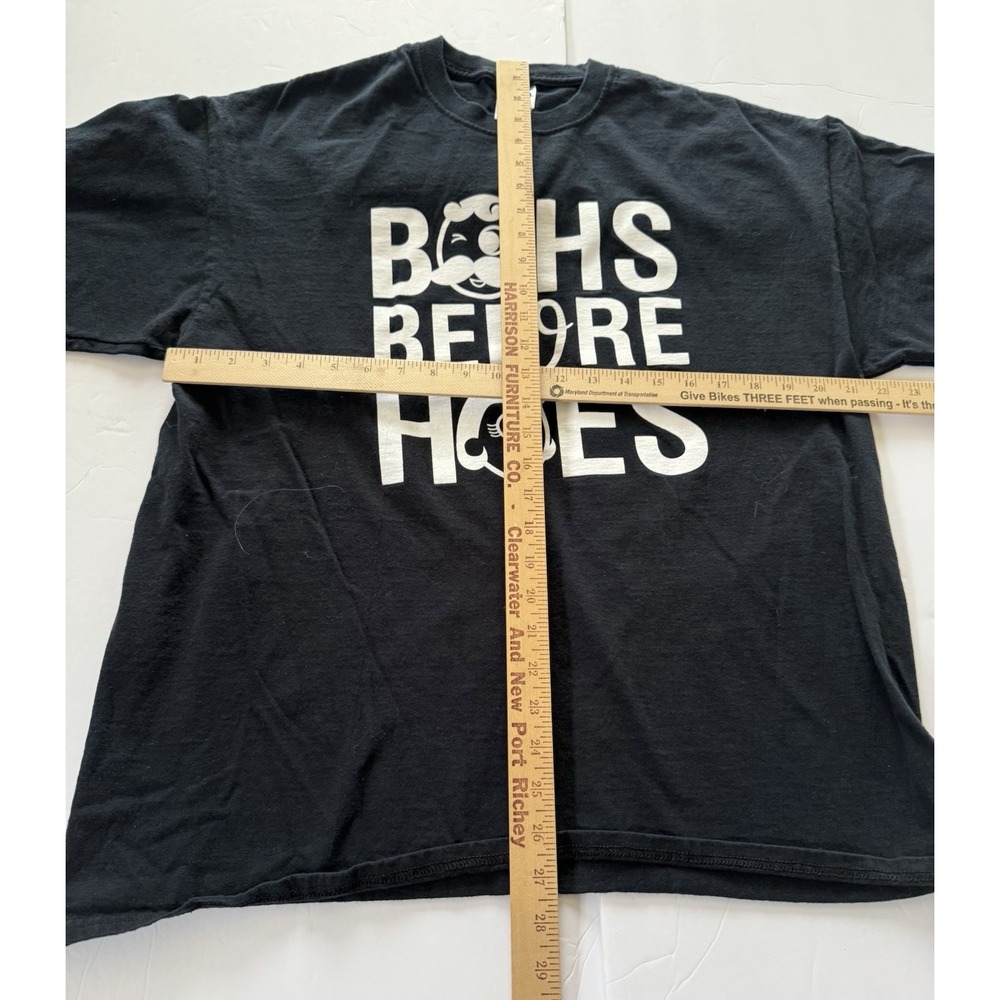 Bohs Before hoes Men's Natty Boh Utz Black Tee Shirt XL - Picture 2 of 4